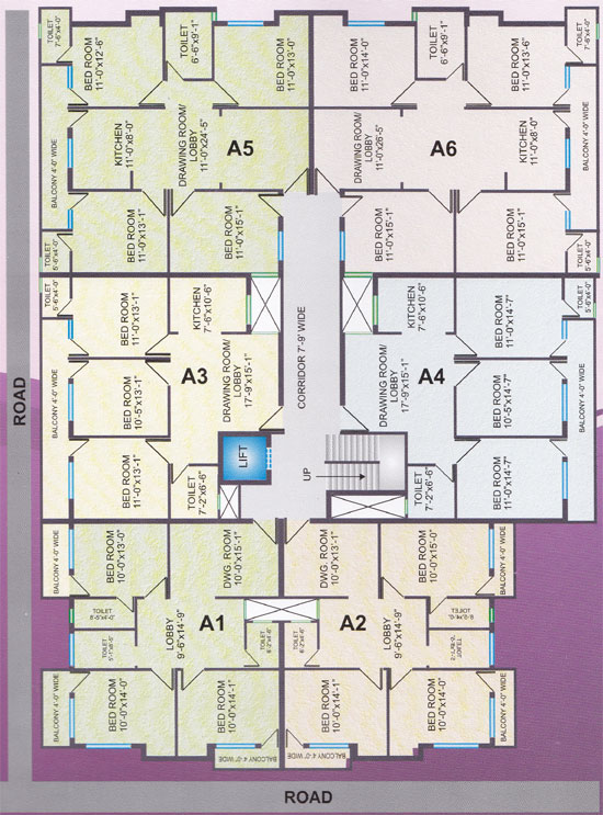 Usman Residency Typical Floor Plan